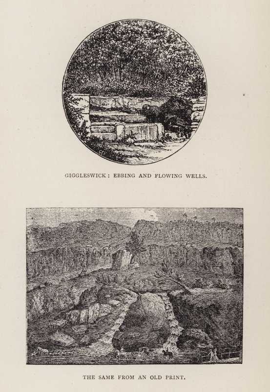Giggleswick, Ebbing and Flowing Wells (engraving) by English School