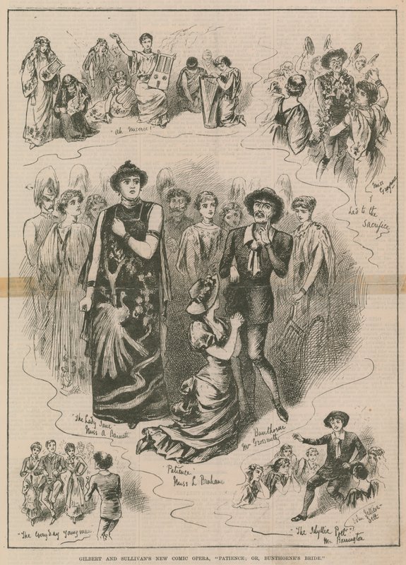 Gilbert & Sullivans new comic opera Patience; or, Bunthornes Bride by English School
