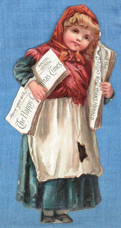 Girl Delivering Newspapers by English School