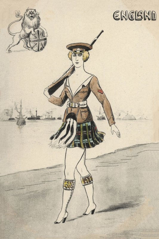 Girl in Scottish Uniform by English School