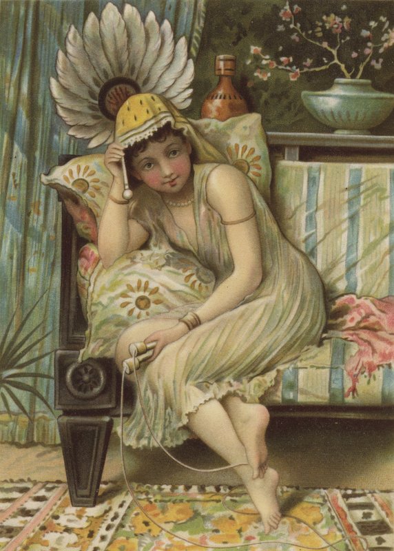 Girl Sitting on Sofa, After Skipping by English School