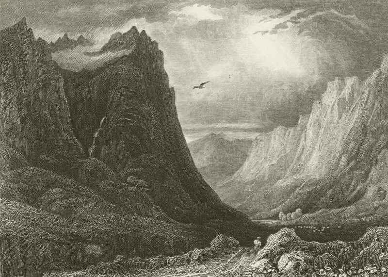 Glencoe, Looking Down the Pass by English School