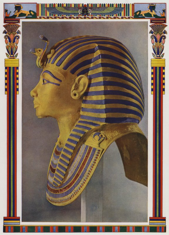 Gold portrait mask from the mummy of Tutankhamun, discovered in the Pharaoh