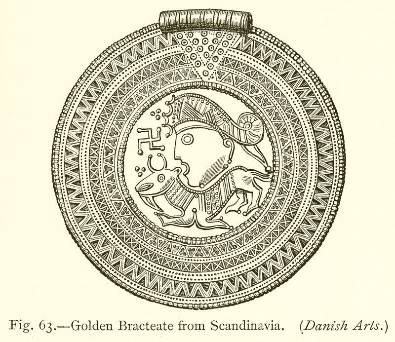 Golden Bracteate from Scandinavia by English School