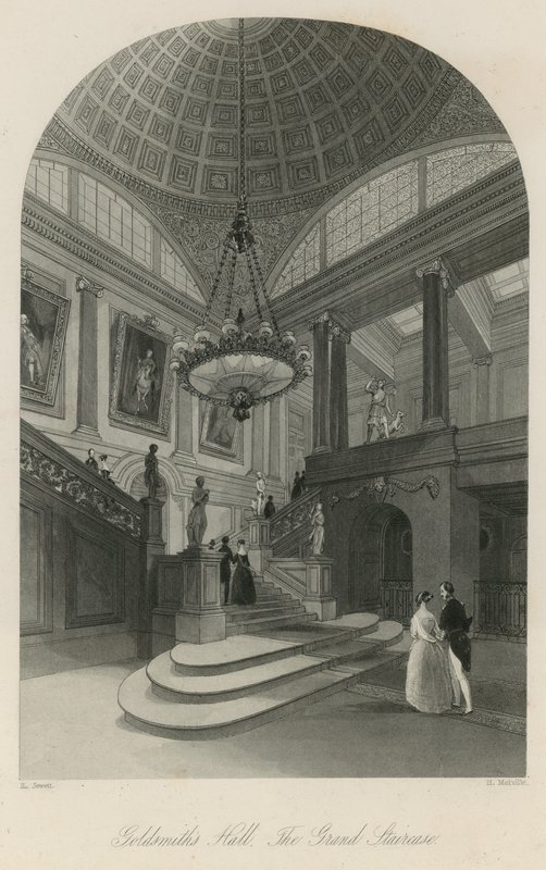Goldsmiths Hall, the Grand Staircase by English School