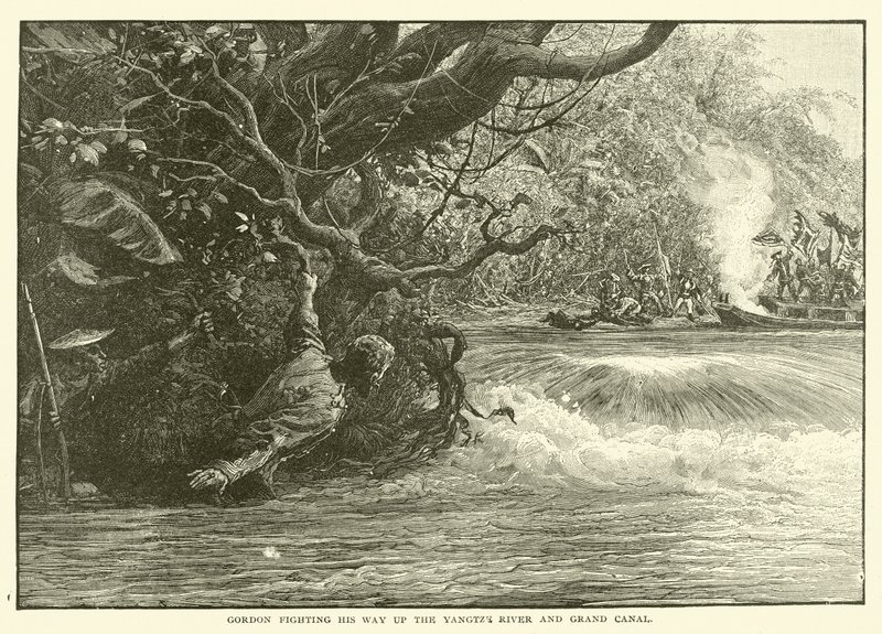 Gordon fighting his way up the Yangtze River and Grand Canal by English School
