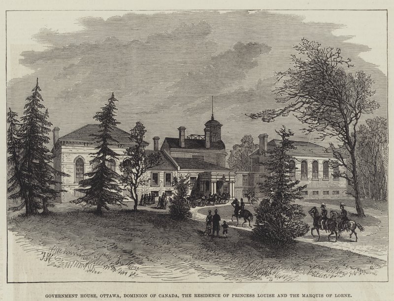 Government House, Ottawa, Dominion of Canada, the Residence of Princess Louise and the Marquis of Lorne by English School