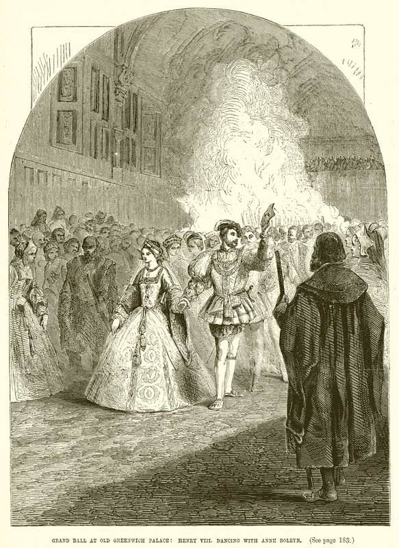 Grand Ball at Old Greenwich Palace: Henry VIII Dancing with Anne Boleyn by English School