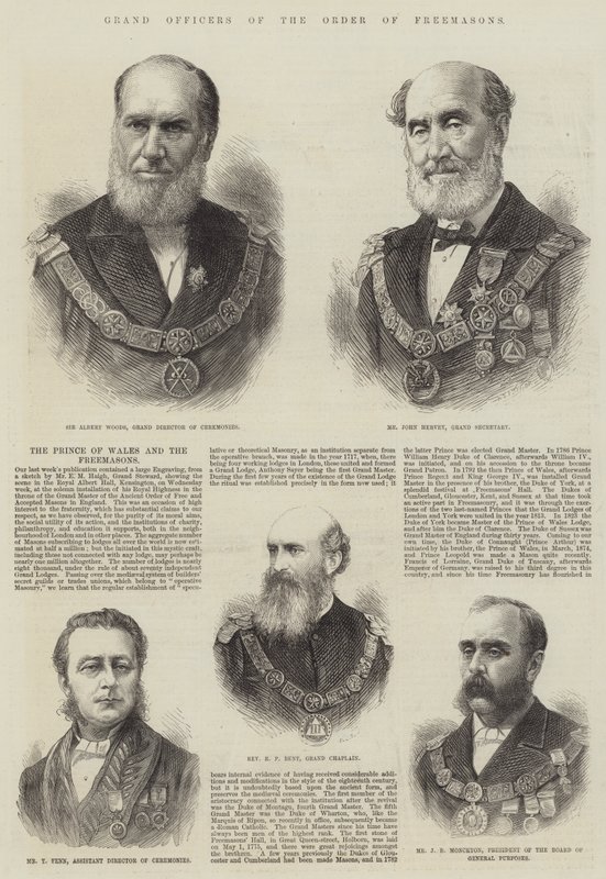 Grand Officers of the Order of Freemasons by English School