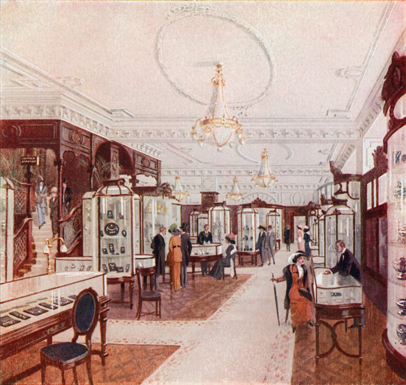 Grand Salon of Stewart Dawsons Jewel Palace in Regent Street by English School