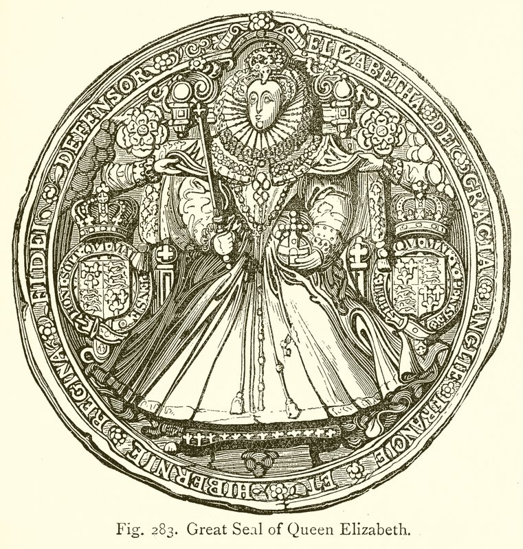 Great Seal of Queen Elizabeth by English School
