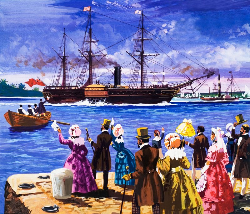 Great Steamers, White and Gold (The Royal Mail Line) by English School