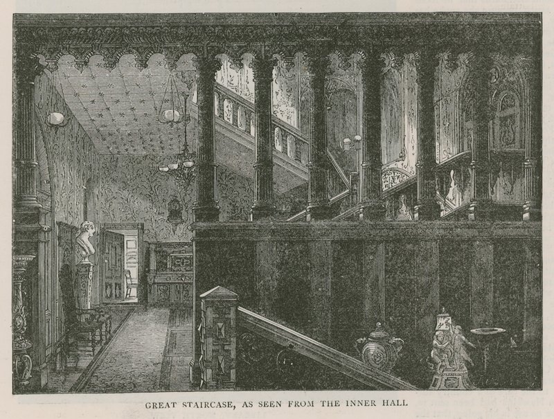 Great Staircase as Seen from the Inner Hall, Holland House by English School