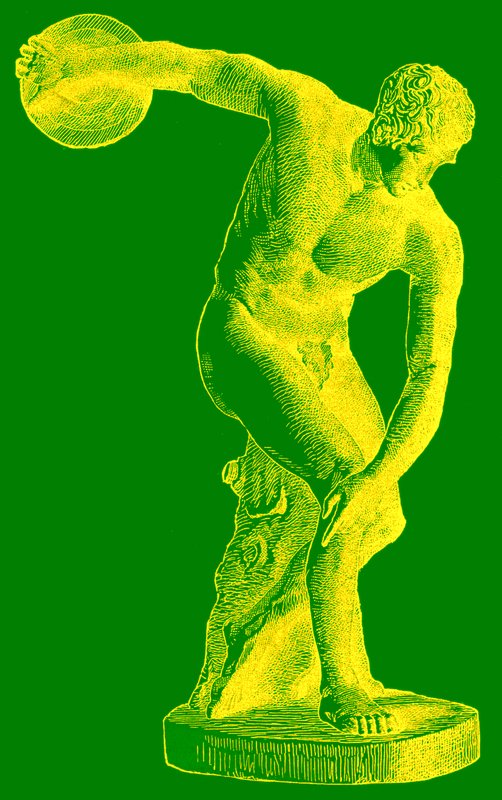 Greek Athlete Throwing the Discus, Illustration from Cassell