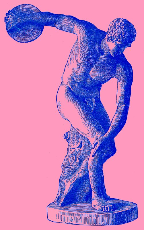 Greek Athlete Throwing the Discus, Illustration from Cassell