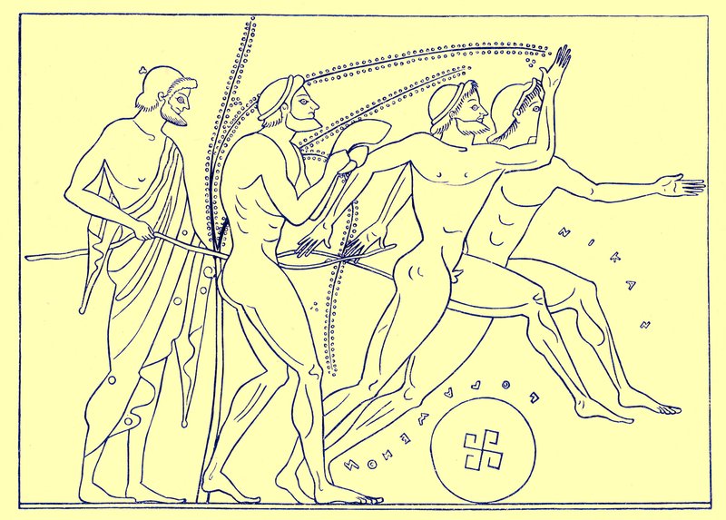 Greek Runners, Illustration for Olympia by English School