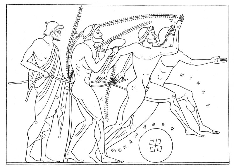 Greek Runners, Illustration for Olympia by English School