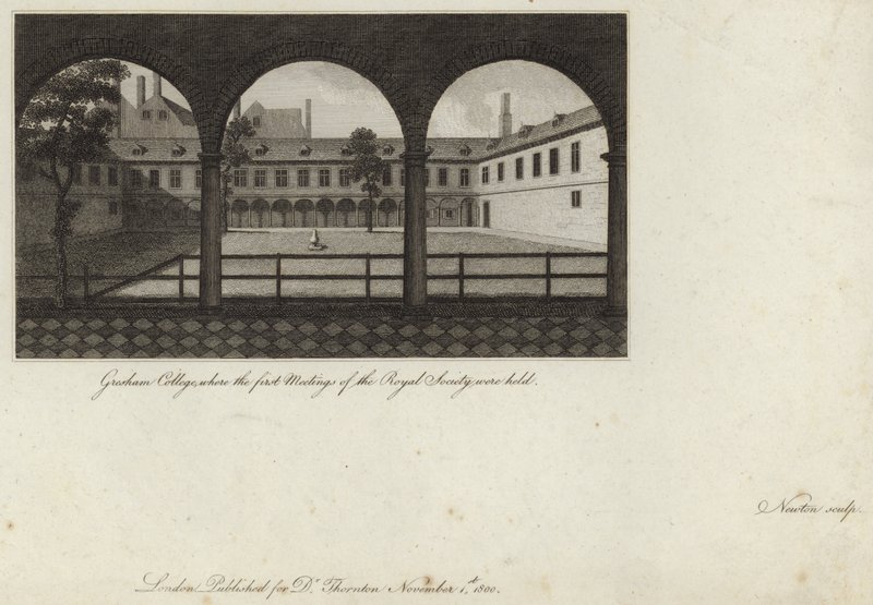 Gresham College, Where the First Meetings of the Royal Society Were Held by English School