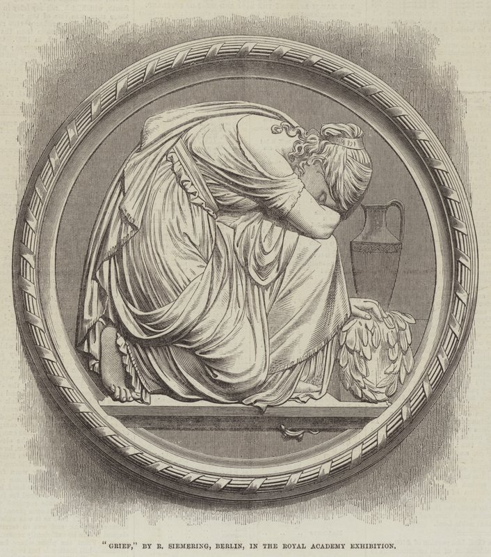 Grief, by R Siemering, Berlin, in the Royal Academy Exhibition by English School