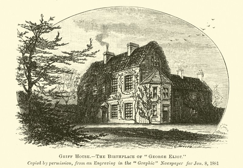 Griff House, the Birthplace of George Eliot by English School