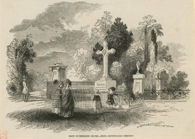 Group of Decorated Graves by English School