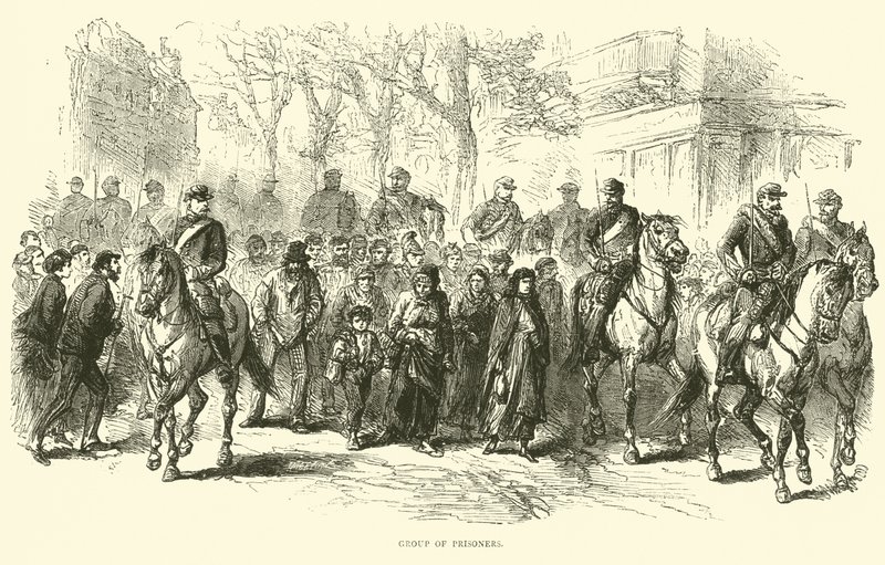 Group of Prisoners, April 1871 by English School