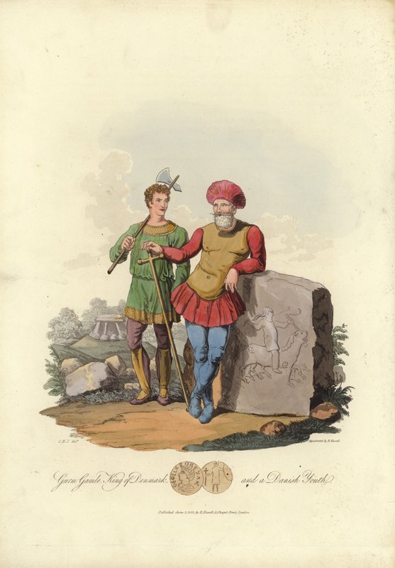 Gurm Gamle, King of Denmark, and a Danish youth by English School