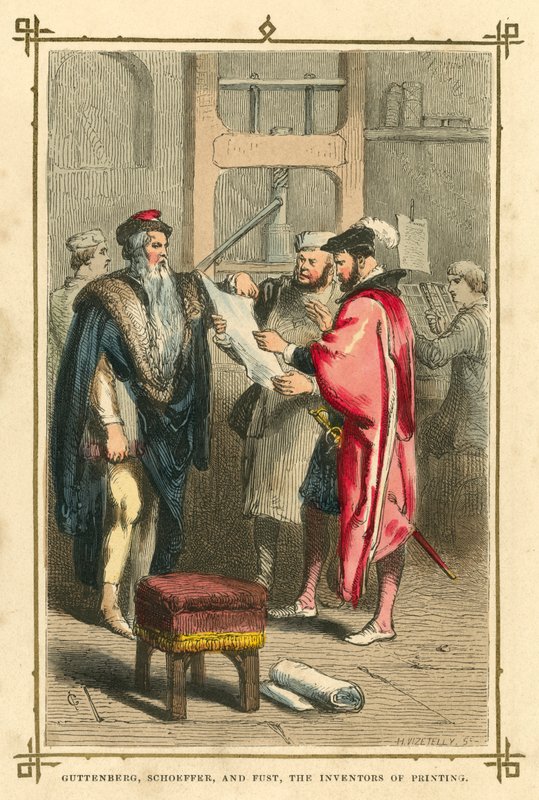 Gutenberg, Schoeffer, and Fust, the Inventors of Printing by English School