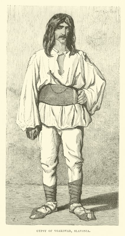 Gypsy of Voakovar, Slavonia by English School