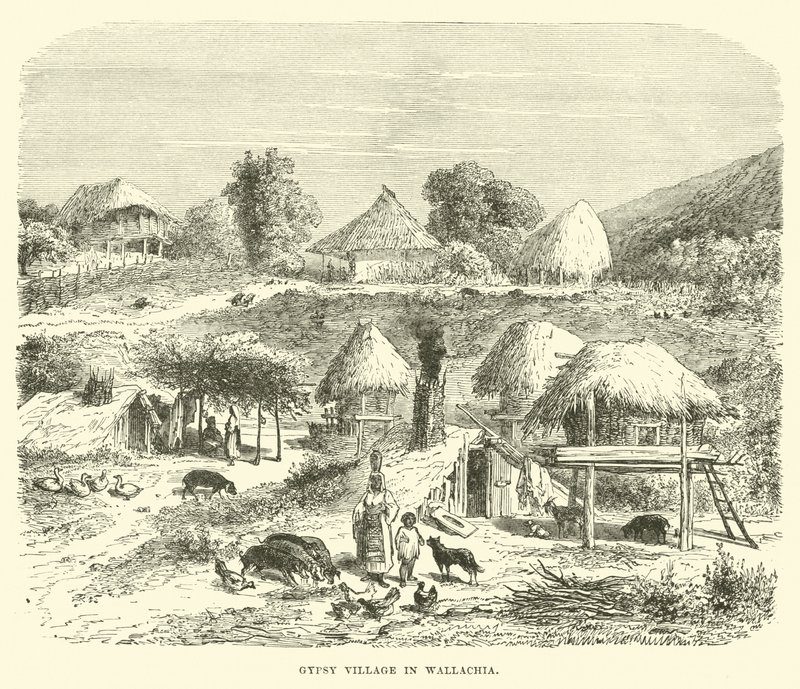 Gypsy Village in Wallachia by English School