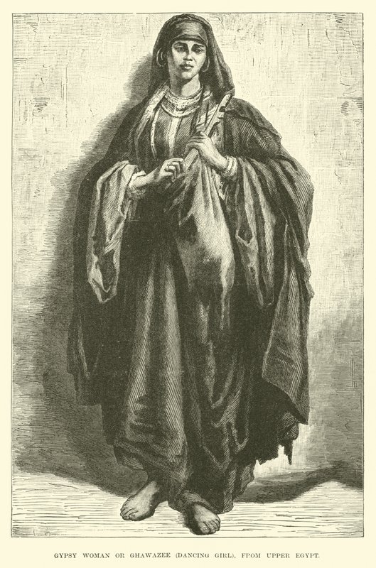 Gypsy Woman or Ghawazee, Dancing Girl, from Upper Egypt by English School