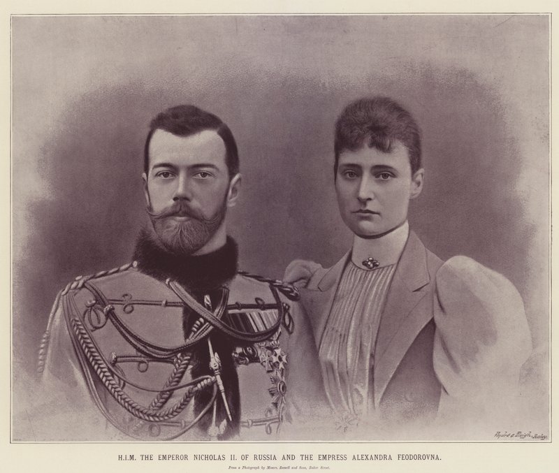HIM the Emperor Nicholas II of Russia and the Empress Alexandra Feodorovna by English School