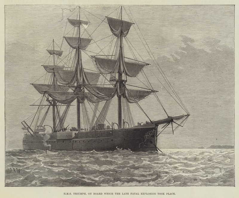 HMS Triumph, on Board which the late Fatal Explosion took Place by English School
