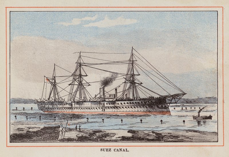 HM Indian Troop-Ship: Suez Canal by English School