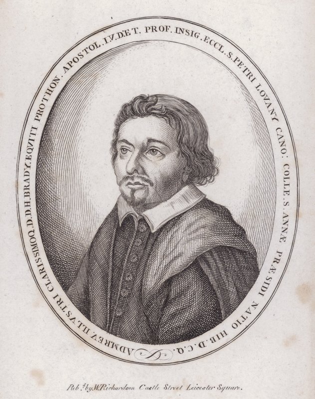 H Brady, English publisher of a book on canon law in the late 17th Century by English School