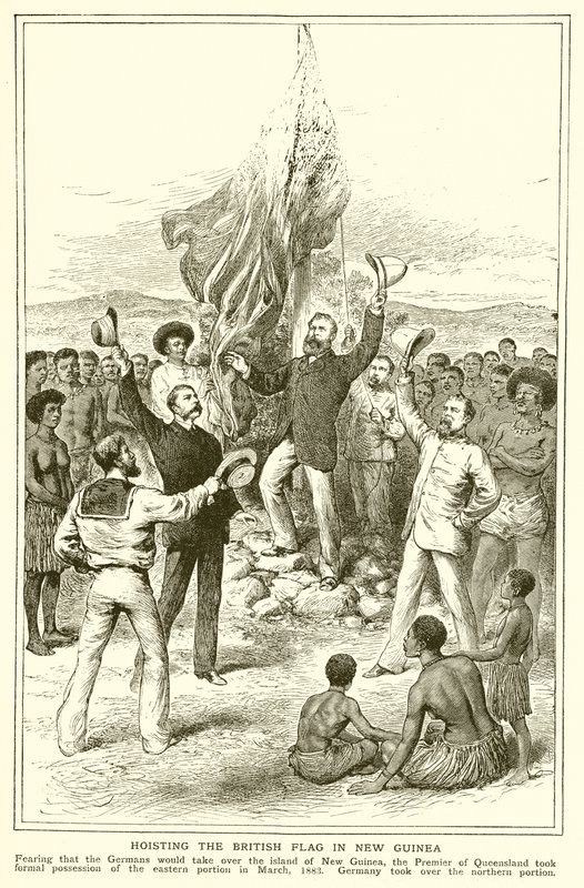 H. M. Chester, Queensland Magistrate at the Hoisting of the British Flag in New Guinea, March 1883 by English School