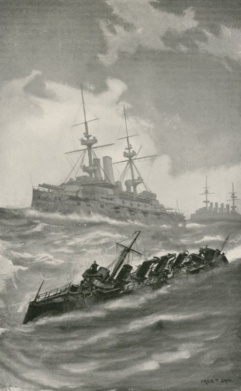 H. M. S. Mars, Terrible, and Dragon Cruising in the English Channel by English School