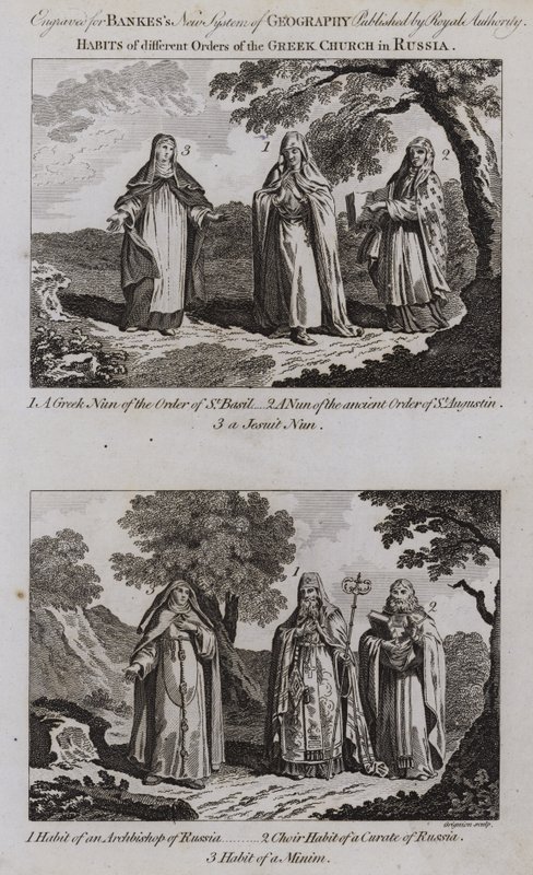 Habits of Different Orders of the Greek Church in Russia by English School