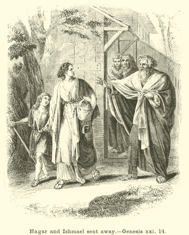 Hagar and Ishmael Sent Away, Genesis 21:14 by English School