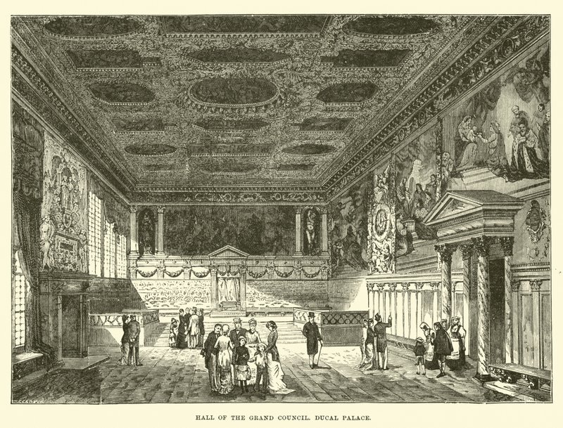 Hall of the Grand Council, Ducal Palace by English School
