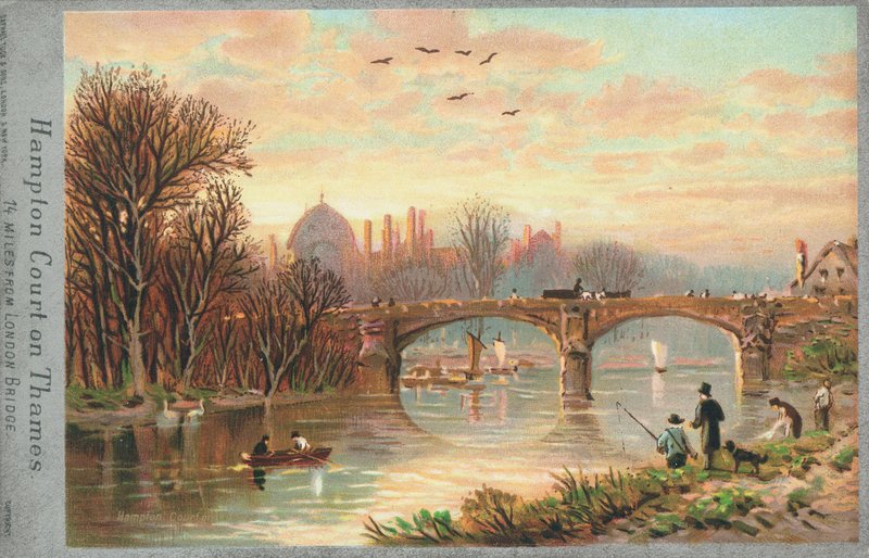 Hampton Court on the River Thames by English School