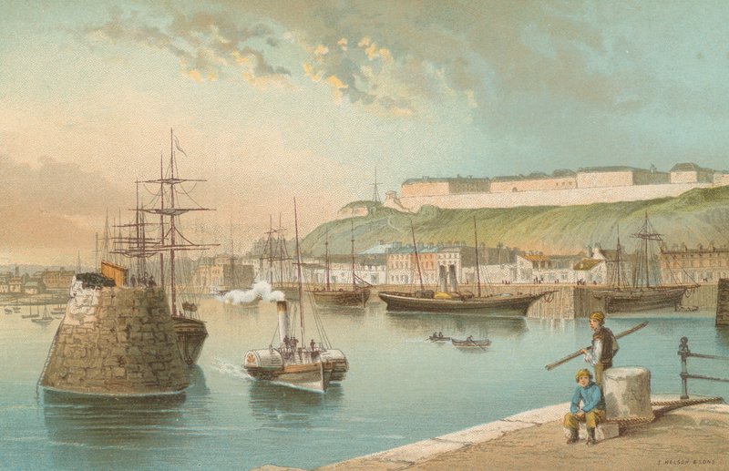Harbour and Fort Regent, St. Heliers--Jersey by English School
