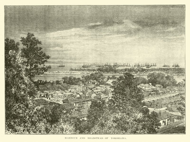 Harbour and Roadstead of Yokohama by English School