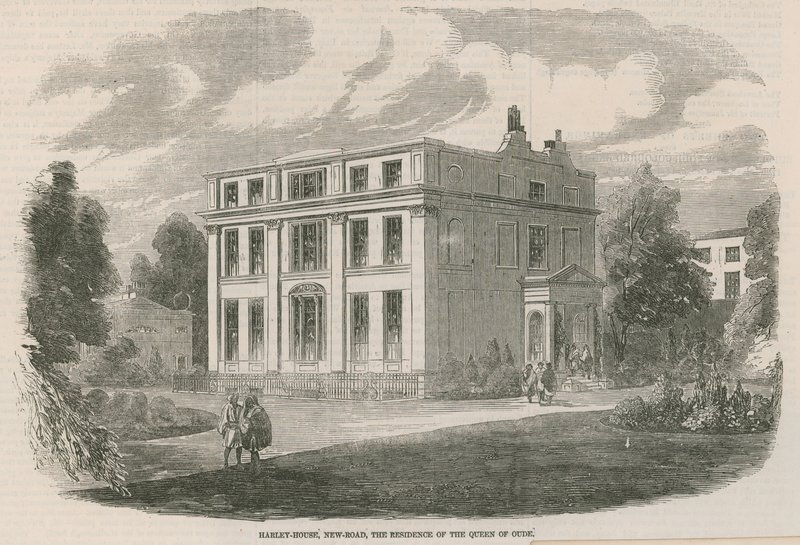 Harley House, New Road, London, the Residence of the Queen of Oude by English School