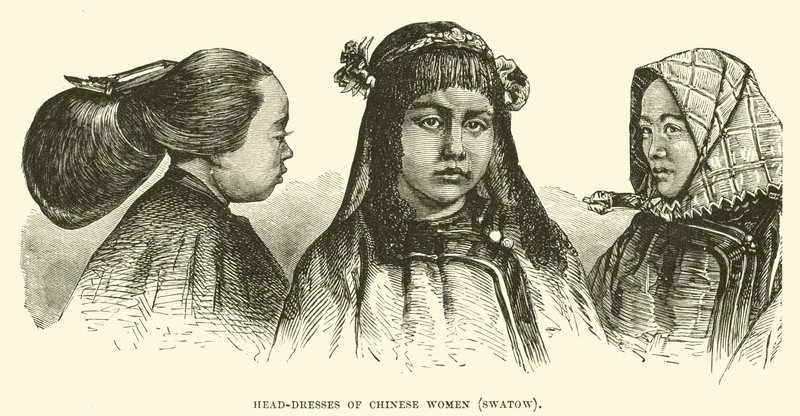 Head-dresses of Chinese Women, Swatow by English School