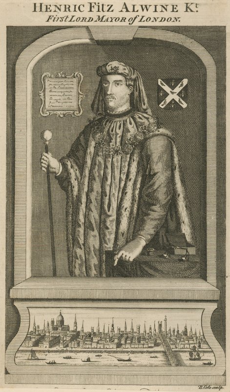 Henric Fitz Alwine, First Lord Mayor of London by English School
