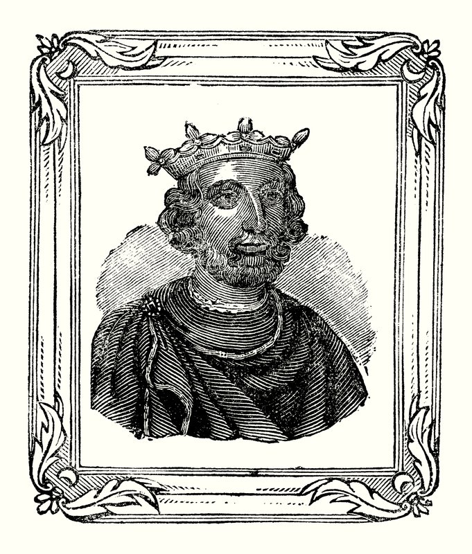 Henry III was born in 1208, crowned in 1216 and died in 1272 by English School