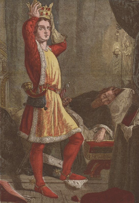 Henry, Prince of Wales, the Future King Henry V, Trying on His Father