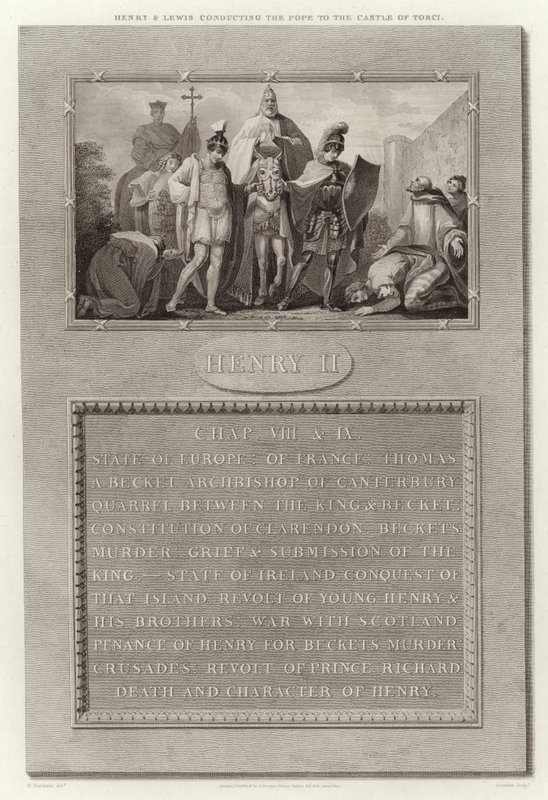Henry and Lewis Conducting the Pope to the Castle of Torci by English School