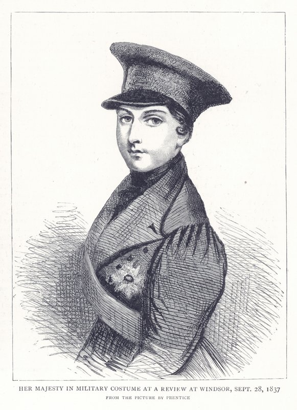 Her Majesty in Military Costume at a Review at Windsor, Sept. 28, 1837 by English School